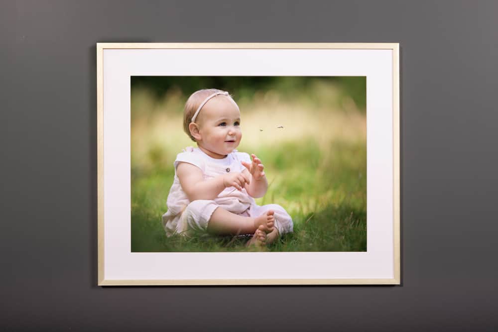 framed photo of baby