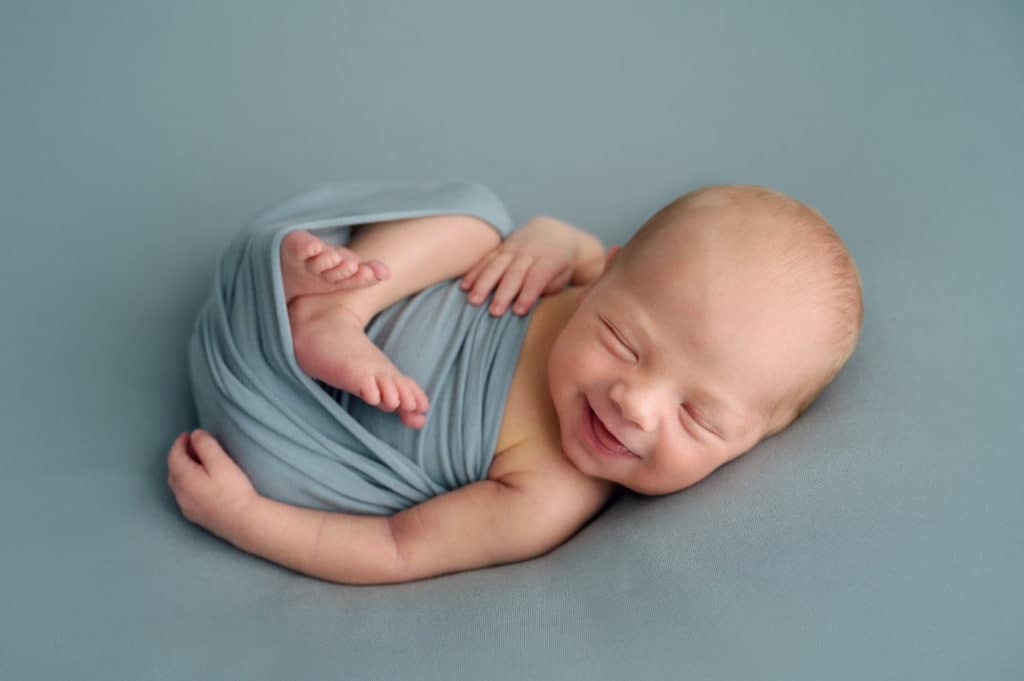 baby in blue, newborn photography in Bristol